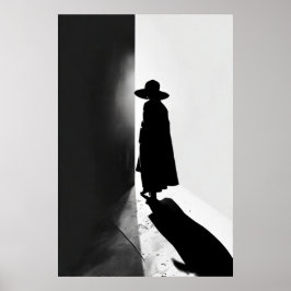 Zwischen Licht und Schatten: Eine Minimalistische  Poster