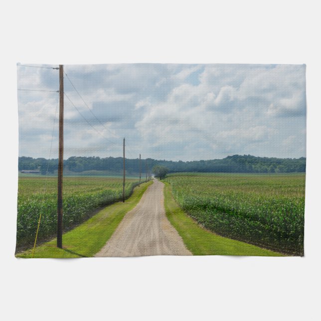 Zwischen Maisfeldern Geschirrtuch (Horizontal)