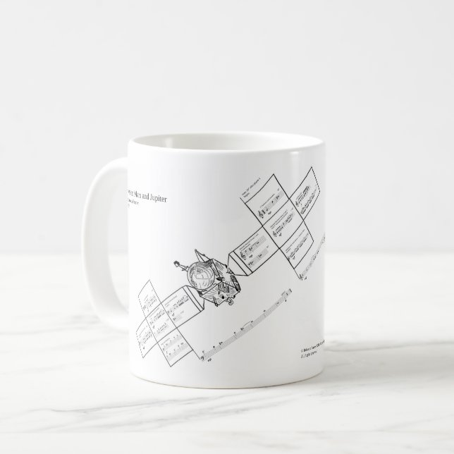 Zwischen Mars und Jupiter Kaffeetasse (Vorderseite Links)
