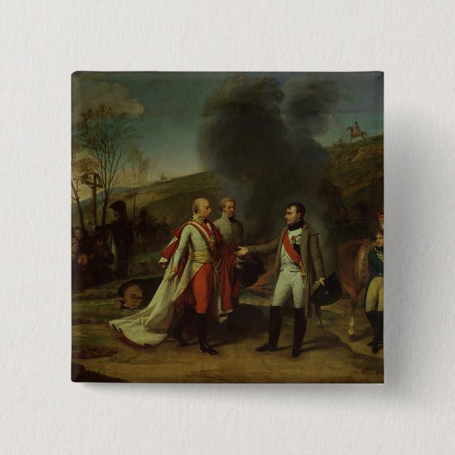 Zwischen Napoleon I u. Francis treffen I Button (Vorderseite)
