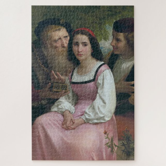 Zwischen Riches und Liebe (von Bouguereau) Puzzle (Vertikal)