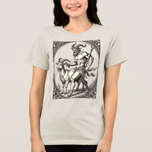 Zwischen Schabernack und Bedrohung Dämonische Illu Tri-Blend Shirt