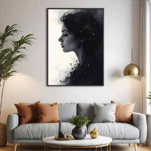 Zwischen Schweigen und Sternen Leinwanddruck