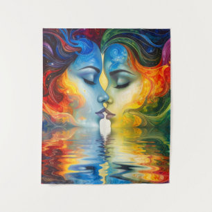 Zwischen Spiegel und Speicher Wandteppich