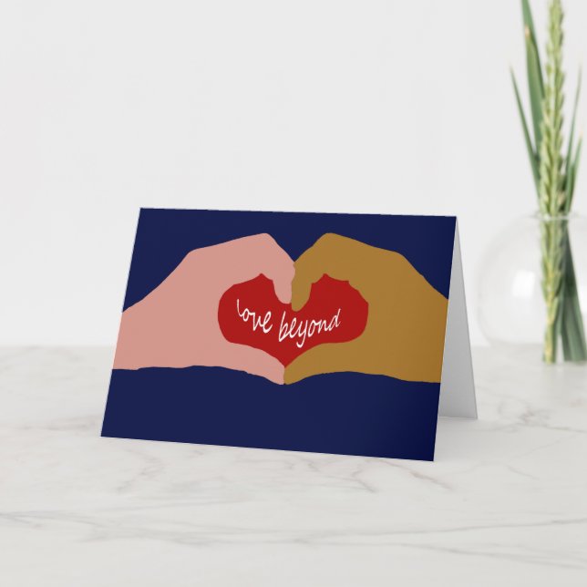 Zwischen verschiedenen Rassen Gruß-Karte Karte (Vorderseite)