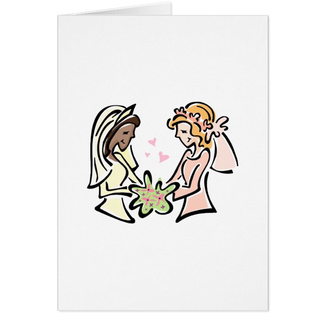 Zwischen verschiedenen Rassen lesbische Hochzeit (Vorne)