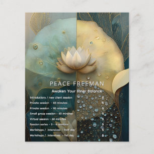 Zwischen Wasser und Licht   Lotusblüten-Design Flyer