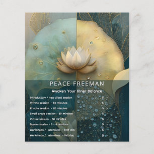 Zwischen Wasser und Licht Lotusblüten-Design Flyer