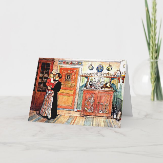 Zwischen Weihnachten und New Aco, Carl Larsson art Karte (Vorderseite)