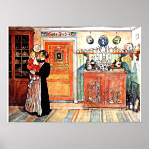 Zwischen Weihnachten und New Aco, Carl Larsson art Poster
