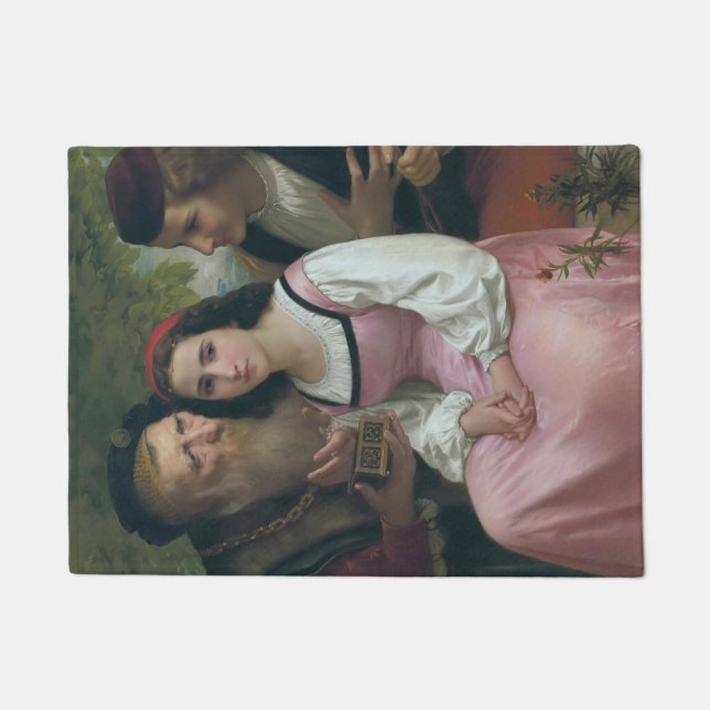 Zwischen Wohlstand und Liebe (von Bouguereau) Fußmatte (Vorderseite)