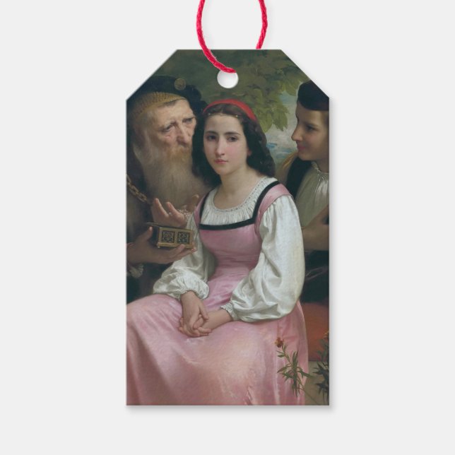 Zwischen Wohlstand und Liebe (von Bouguereau) Geschenkanhänger (Vorderseite)
