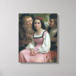 Zwischen Wohlstand und Liebe (von Bouguereau) Leinwanddruck