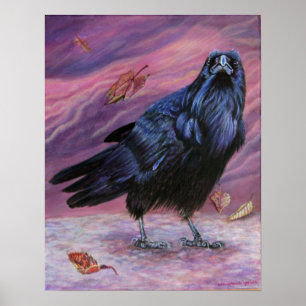 Zwischen Worlds Raven Print von Michaeline McDonal Poster