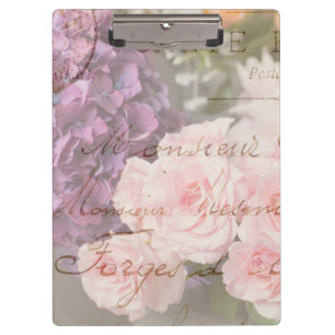 Zwischenablage der französischen Postcard Blume Co Klemmbrett