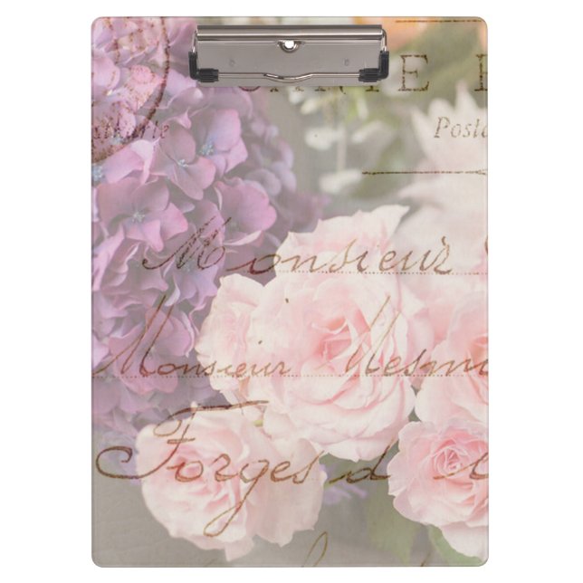 Zwischenablage der französischen Postcard Blume Co Klemmbrett (Vorderseite)