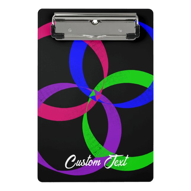 Zwischenablage für mehrfarbige Interchange Geometr Mini Klemmbrett (Vorderseite)