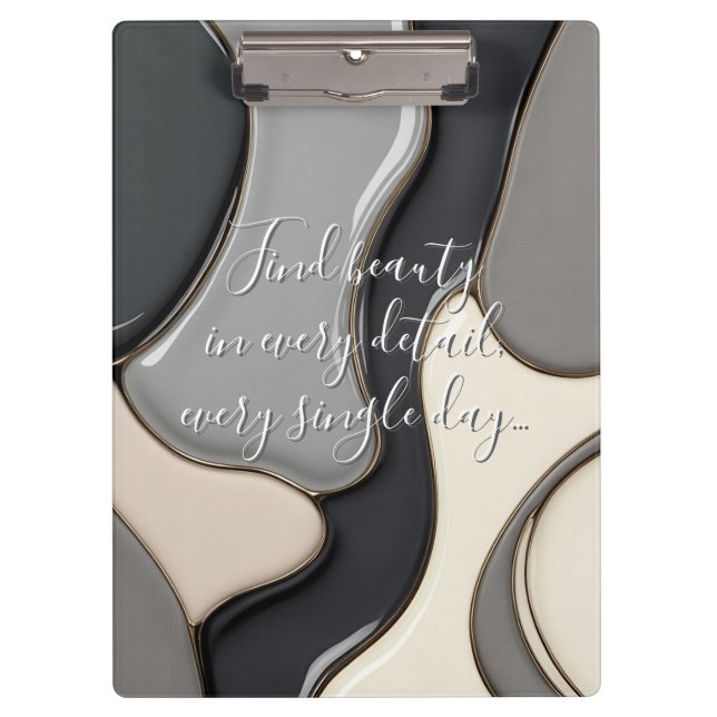 Zwischenablage in stilvoller Grafik Klemmbrett (Vorderseite)