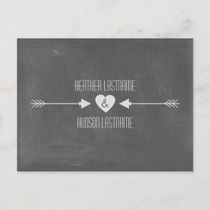 Zwischenablage Save the Date Inspiriert Pfeile - w Ankündigungspostkarte