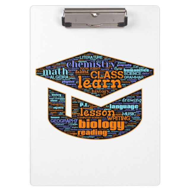 Zwischenablage - Word Cloud Klemmbrett (Vorderseite)