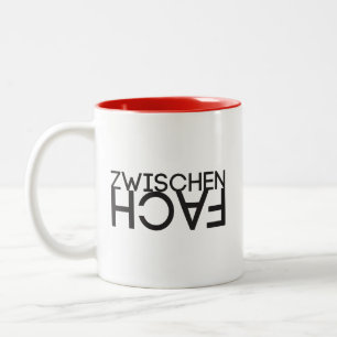 Zwischenfach auf dem Kopf-runter zwischen-Art Zweifarbige Tasse