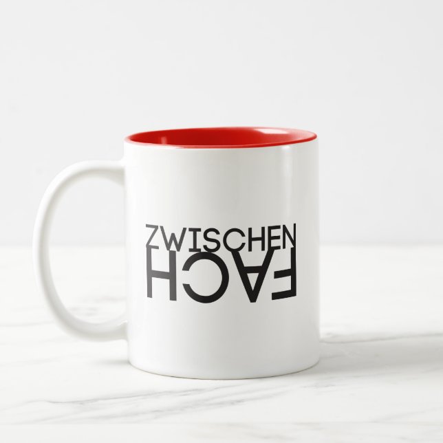 Zwischenfach auf dem Kopf-runter zwischen-Art Zweifarbige Tasse (Links)