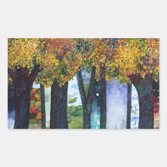 Zwischenorte II Rechteckiger Aufkleber (Vorderseite)