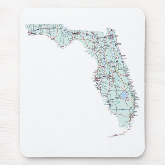 Zwischenstaatliche Karte Mousepad Floridas (Vorne)