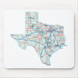 Zwischenstaatliche Karte Mousepad Texas