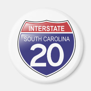 Zwischenstaatlicher 20 South Carolina Magnet
