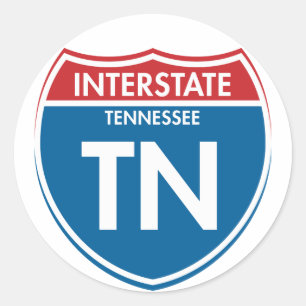 Zwischenstaatliches Tennessee TN Runder Aufkleber