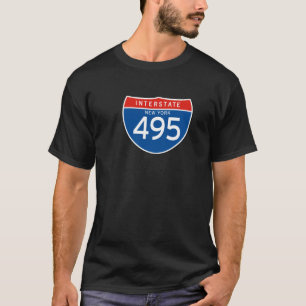 Zwischenstaatliches Zeichen 495 - New York T-Shirt