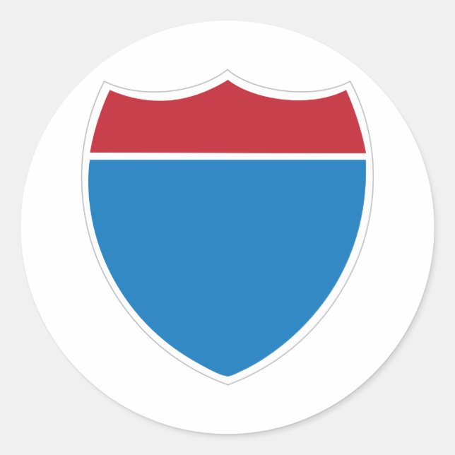 zwischenstaatliches Zeichen Runder Aufkleber (Vorderseite)