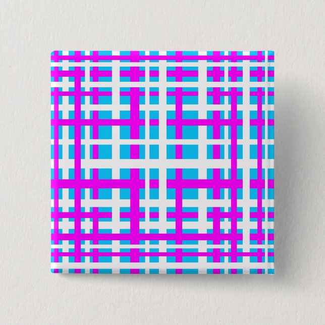 Zwischenverriegelung Streifen Weißrosa hellblau Button (Vorderseite)