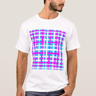 Zwischenverriegelung Streifen Weißrosa hellblau T-Shirt