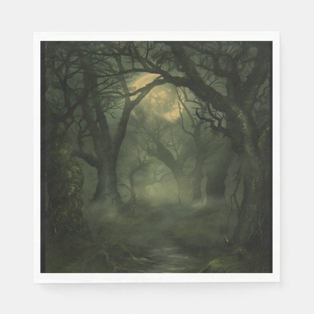 Zwisted Forest Halloween Serviette (Vorderseite)