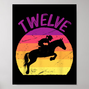 Zwölf 12. Geburtstagsparty - Pferdereiten R Poster