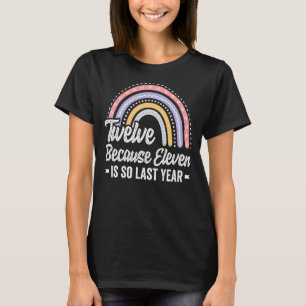 Zwölf 12 Jahre alt 12. Geburtstag Mädchen Niedlich T-Shirt