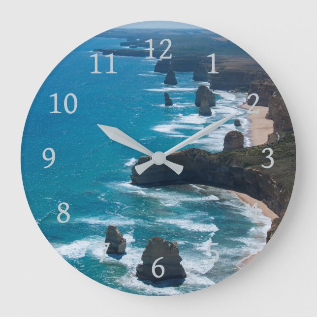 Zwölf Apostel Foto, Australien Große Wanduhr (Vorderseite)