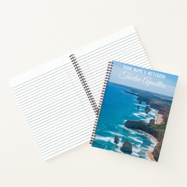 Zwölf Apostel Great Ocean Road Luftbild Notizbuch (Innenseite)