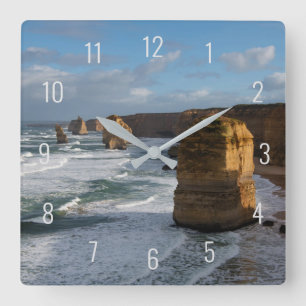 Zwölf Apostel Great Ocean Road Trip Australien Quadratische Wanduhr