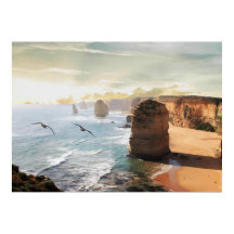 Zwölf Apostel Strand Blick Australien Poster