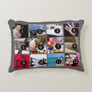 Zwölf deiner Fotos machen dein eigenes Geschenk Zierkissen