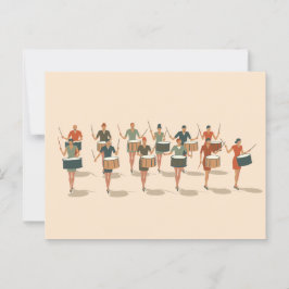 Zwölf Drummer, die mittlere Mod-Stift 1 Postkarte