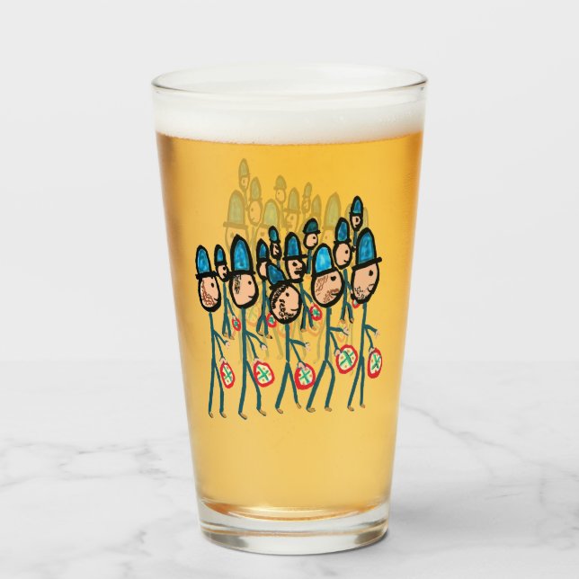 Zwölf Drummer Glas (Vorne (Gefüllt))