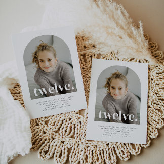 Zwölf Foto Geburtstag Einladung
