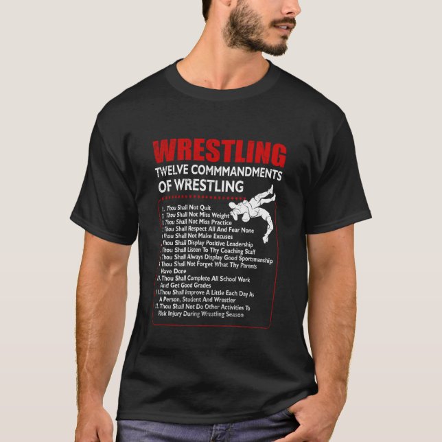 Zwölf Gebote des Ringkampfes in der Saison S T-Shirt (Vorderseite)