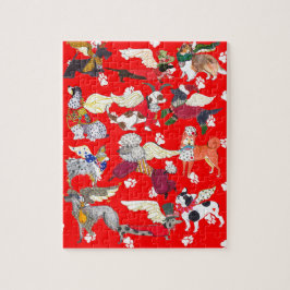 Zwölf Hunde Weihnachtspuzzle Puzzle