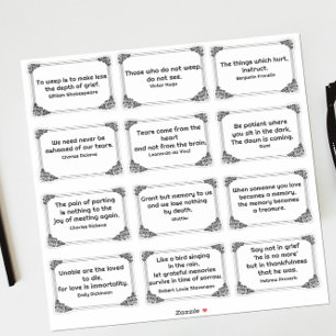 Zwölf kurze Zitate in Rose Eckrahmen Zeichnend Aufkleber