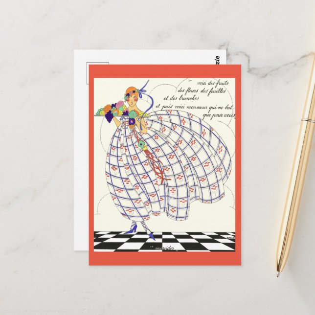 Zwölf Monate des Jahres: Messidor Postkarte (Vorderseite/Rückseite Beispiel)